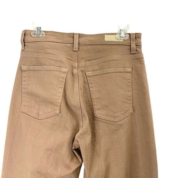 AG Adriano Goldschmied Kinsley high rise pop crop jeans Size 28 tan almond bisco - Picture 10 of 12